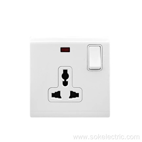 British wall socket Single Pole Universal Socket Outlet